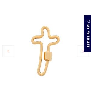 Marla Aaron 14K yellow gold cross lock
